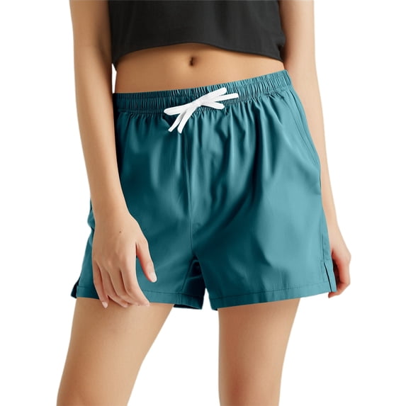 MEZZALL Women's Running Shorts Summer Lightweight Athletic Workout Shorts Boho Solid Color Daily Ladies Workout Stretchy Casual Bottoms