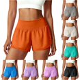 thumbnail image 1 of MEZZALL Women's Versatile Workout Shorts For Gym Running And Yoga Breathable Loose Fit Activewear Bottoms For Daily Exercise And Lounging Bottoms Solid Color Summer , Orange, 1 of 9