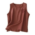 thumbnail image 1 of MEZZALL Womens Vest Casual Sleeveless Loose And Thin Crew Neck Solid Color Summer Daily Soft Comfort Retro Casual Vest Tops, 1 of 7