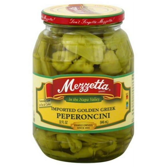 MEZZETTA PEPPERONCINI GLDN GRK IMPRTD-32 OZ -Pack of 6