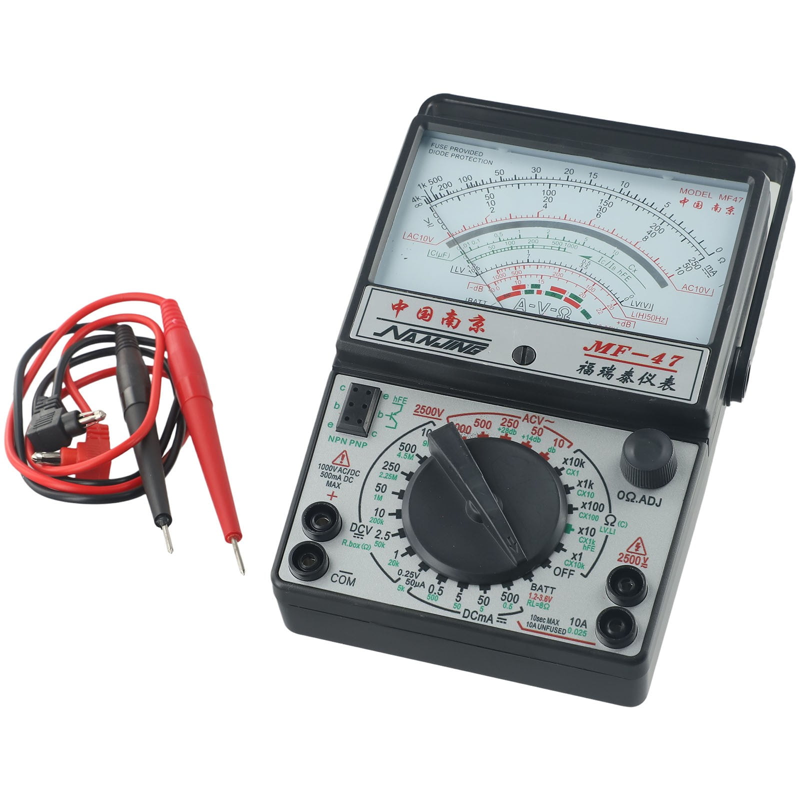 Mf47 Analog Analog Multimeter Voltmeter Ammeter Ohmmeter Battery