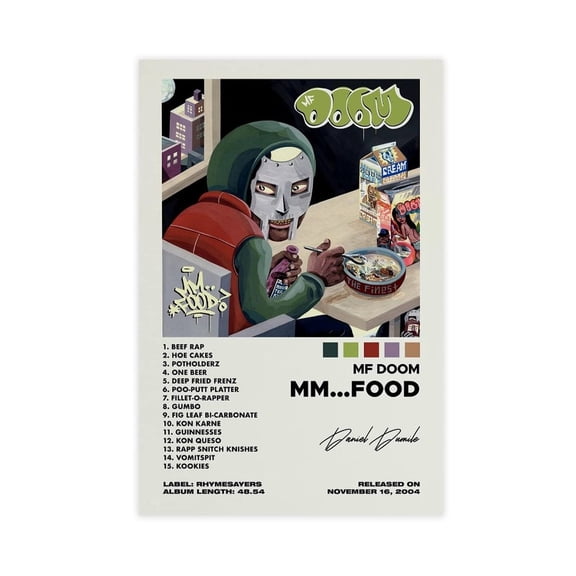 MF DOOM Album Cover Posters - BORN LIKE THIS, MM Food, Operation Doomsday, Madvillian Wall