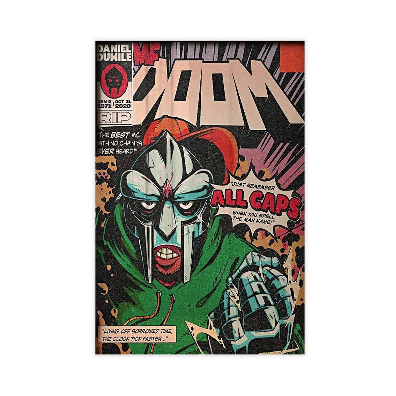 MF DOOM Poster 1 Album Cover Posters Rap Music Poster Wall Art Room ...