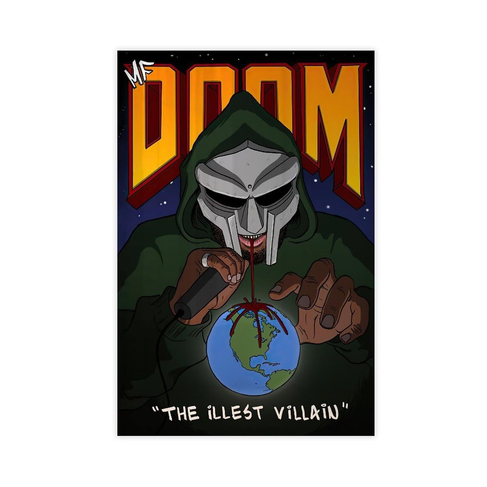 MF DOOM Poster Album Cover Posters Rap Music Poster Wall Art Room Decor ...