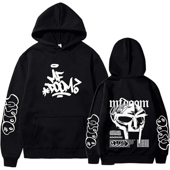 MF DOOM RIP Hoodies Fashion Logo Hooded Pullover Cool Street Fashion Unisex Sweatshirt