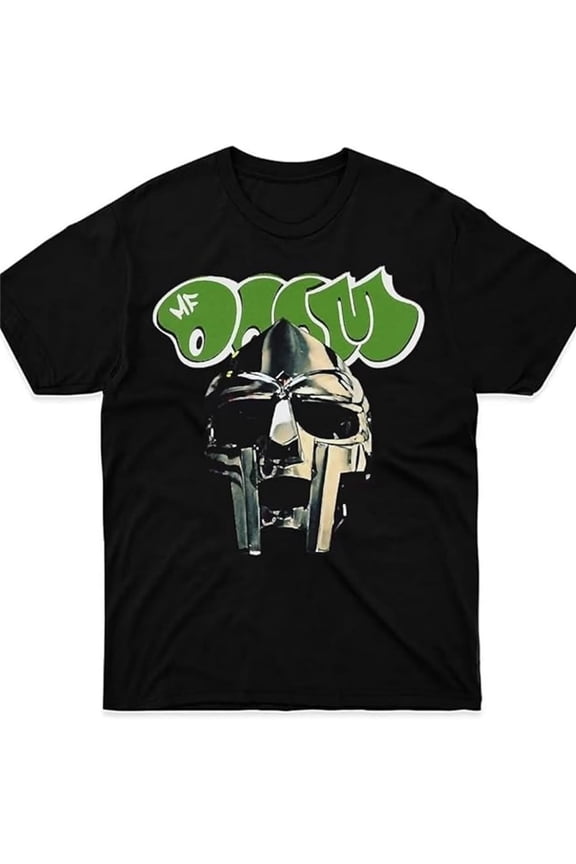 MF DOOM T-shirt Merch Trendy Printed Round Neck Unisex Fashionable Classic Hip Hop Music Fan Shirt