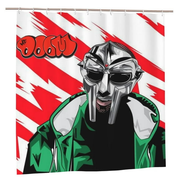 MF Doom Bathroom Shower Curtain,Bath Curtains Durable Waterproof Bath Curtain with 12 Hooks,72x72in, Adluts Girls Boys Bathroom Decor House Gifts