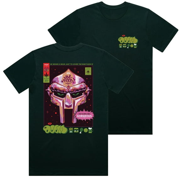 MF Doom Beef Rapp T-Shirts Mm Food Album Logo Tee Unisex Fashion HipHop Streetwear Short Sleeve Top