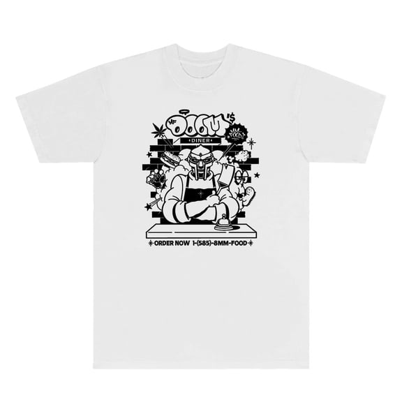 MF Doom Chef T-Shirts Mm Food Logo Tee Cosplay Women Men Fashion HipHop Short Sleeve Shirts