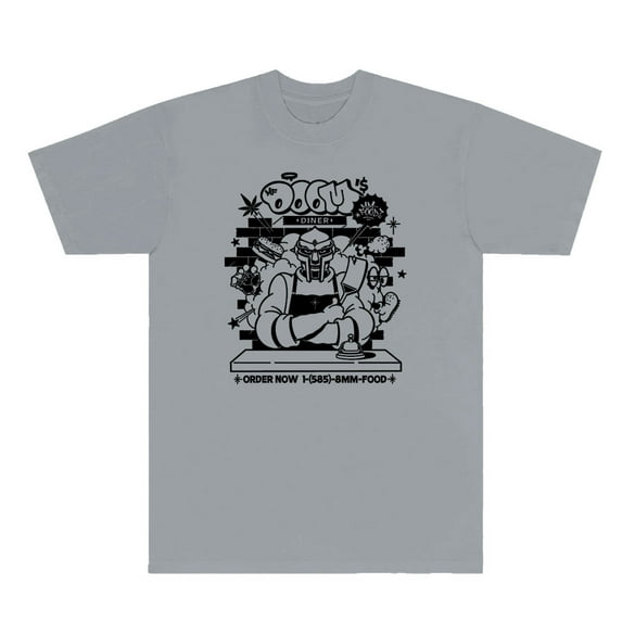 MF Doom Chef T-Shirts Mm Food Logo Tee Cosplay Women Men Fashion HipHop Short Sleeve Shirts