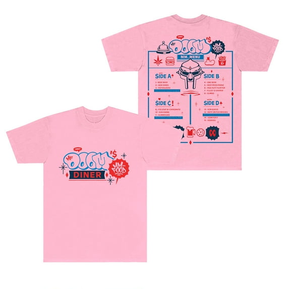 MF Doom Diner T-Shirts Mm Food Album Logo Merch Tee Cosplay Women Men Fashion HipHop Short Sleeve