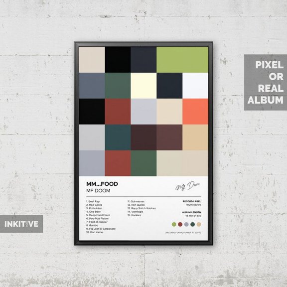 MF Doom MM Food Album Cover Print, Music Wall Art