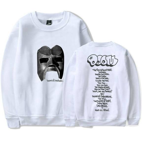 MF Doom Mask 25 Merch Crewneck Sweatshirts Cosplay Women Men Fashion HipHop Long Sleeve T-Shirts