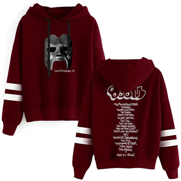 MF Doom Mask 25 Pullover Hoodies Unisex Fashion Pocketless Parallel Bars Sleeve Streetwear