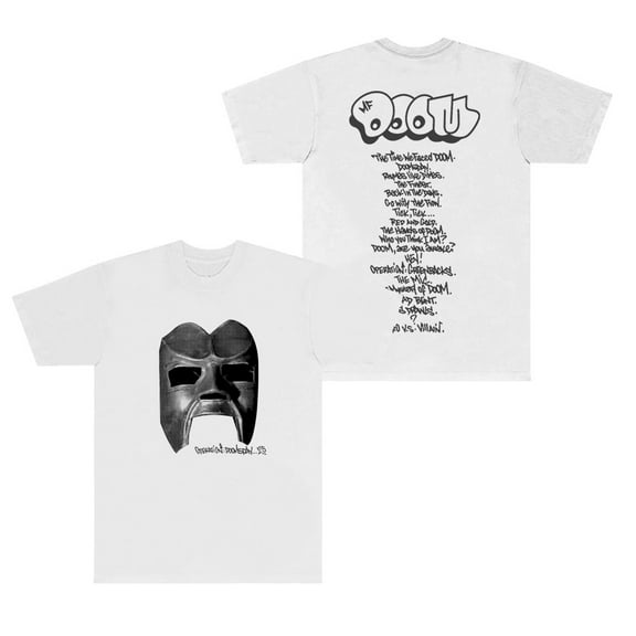 MF Doom Mask 25 T-Shirts Cosplay Women Men Fashion HipHop Short Sleeve Tee Streetwear Crewneck Top