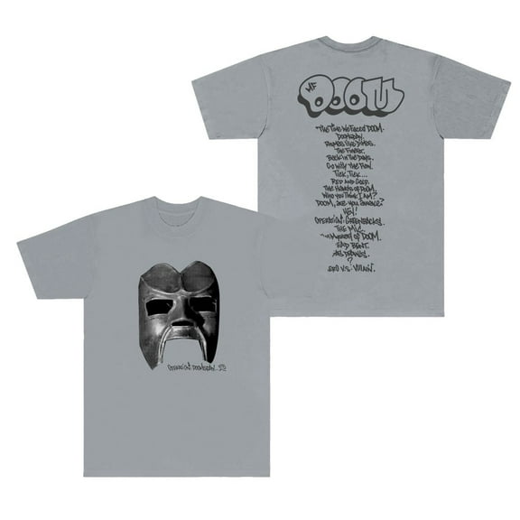 MF Doom Mask 25 T-Shirts Fashion Unisex Short-sleeved Cool Printed Street Rap Fashion HipHop T-shirt