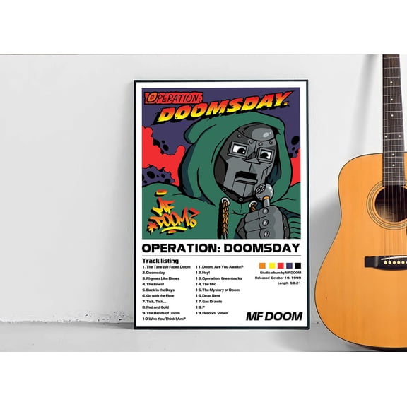 MF Doom Operation Doomsday Minimalist Album Cover Poster