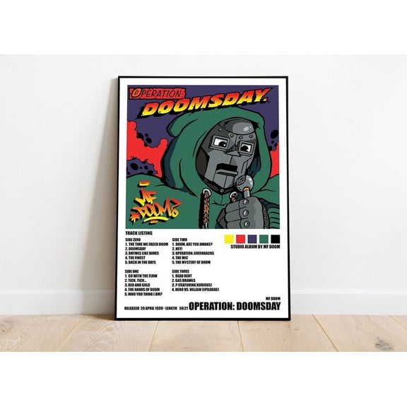 MF Doom Operation Doomsday Poster, Album Cover Music Wall Art