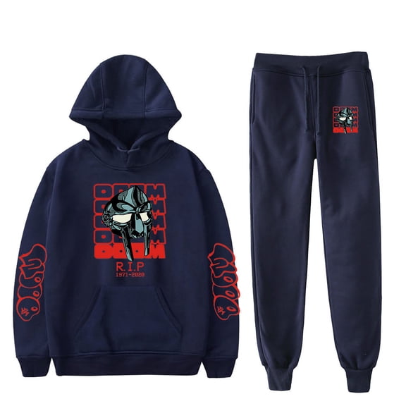MF Doom Sweatshirt Unisex Two Piece Set Hoodie+Jogger Pant Fashion Streetwear American Rapper Hip Hop Clothes
