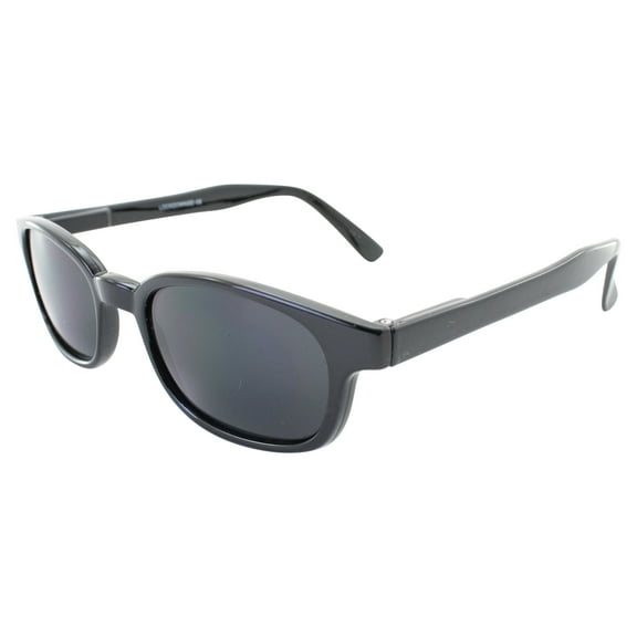 MF LOCKDOWN MOTORCYCLE SUNGLASSES BLACK FRAME SUPER DARK SMOKE LENS + POUCH KDS