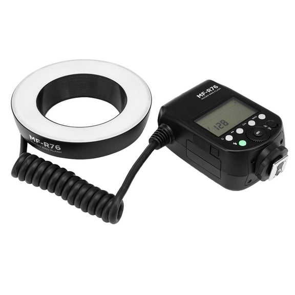 Flashpoint Flashpoint MF-R76 Macro Ring Flash with Manual Exposure Control, Power Adjustment, 0.1-1.5s Recycle Time, 76Ws Macro Flash Ring Powered by 7.2V/3000mAh Lithium-Ion Battery, 660 Full-Power