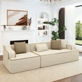 thumbnail image 1 of MF Studio 104.9" Sectional Sofa with Deep Seat, 3-Seater Cloud Modular Couch, No Assembly Required, Beige, 1 of 9
