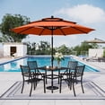 thumbnail image 1 of MF Studio 10ft Patio Umbrella 3 Tier Vented Outdoor Market Table Umbrella with Crank and Tilt All Aluminum Frame Orange Red, 1 of 9