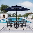 thumbnail image 1 of MF Studio 10ft Patio Umbrella 3 Tier Vented Outdoor Market Umbrella with Crank and Tilt All Aluminum Frame Navy Blue, 1 of 8