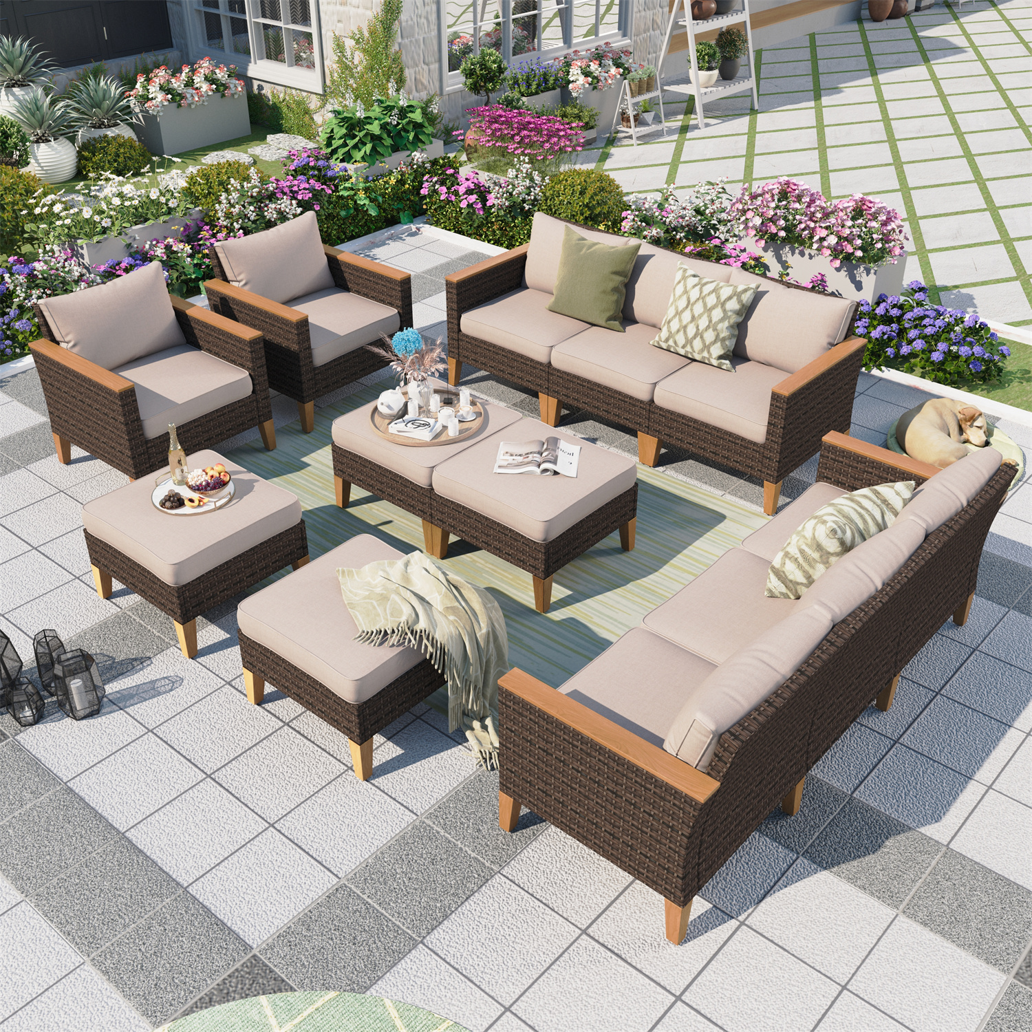 Better Homes & Garden Hawthorne Park 5 Piece Outdoor Chat Set with