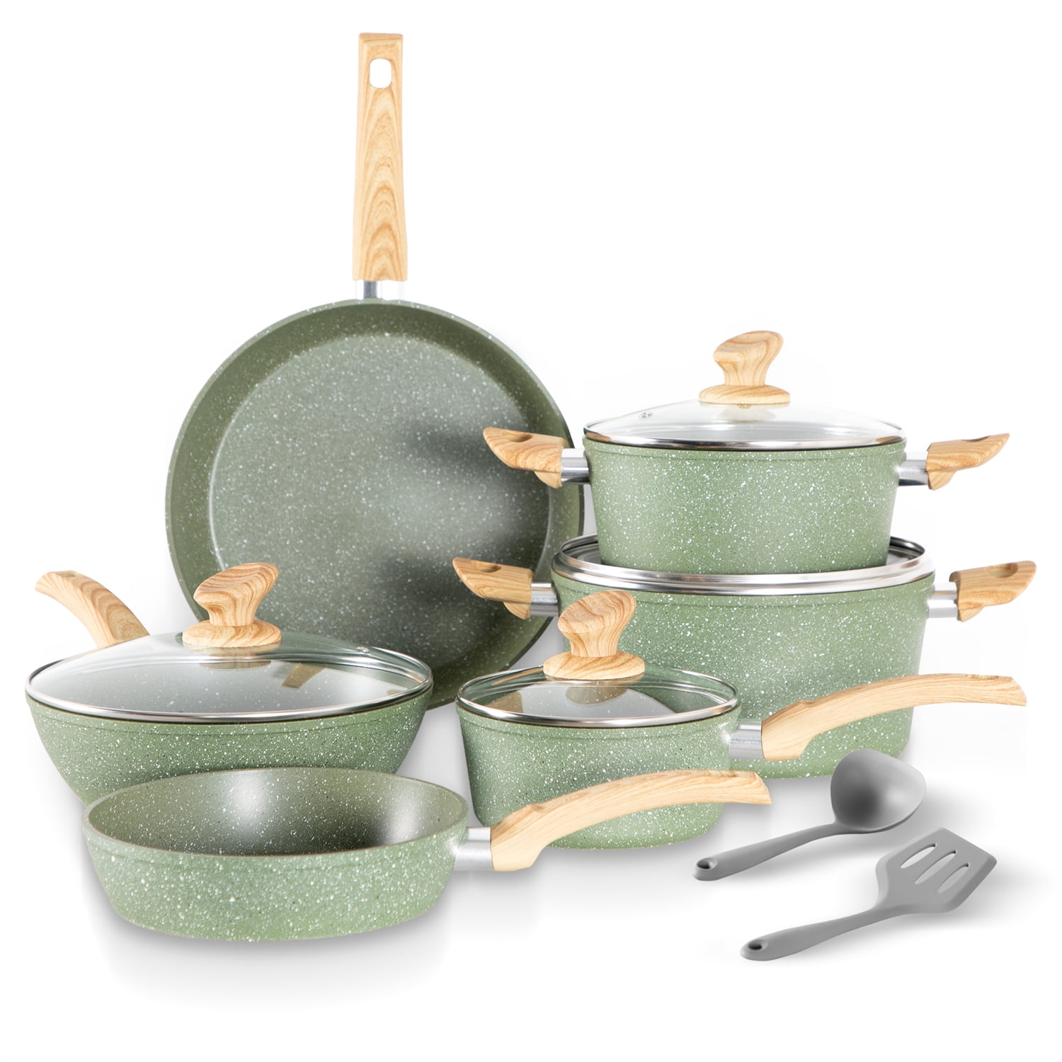 Copper Pots And Pans Set Nonstick, Removable Handle Cookware, Stackable Pots  And Pans Set, Dishwasher safe, Induction Pots And Pans, Camping Cookware Set,  Aluminum (7 Pcs)
