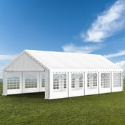 MF Studio 16’x32’ Patio Canopy Outdoor Party Tent with 10 Removable Sidewalls - White