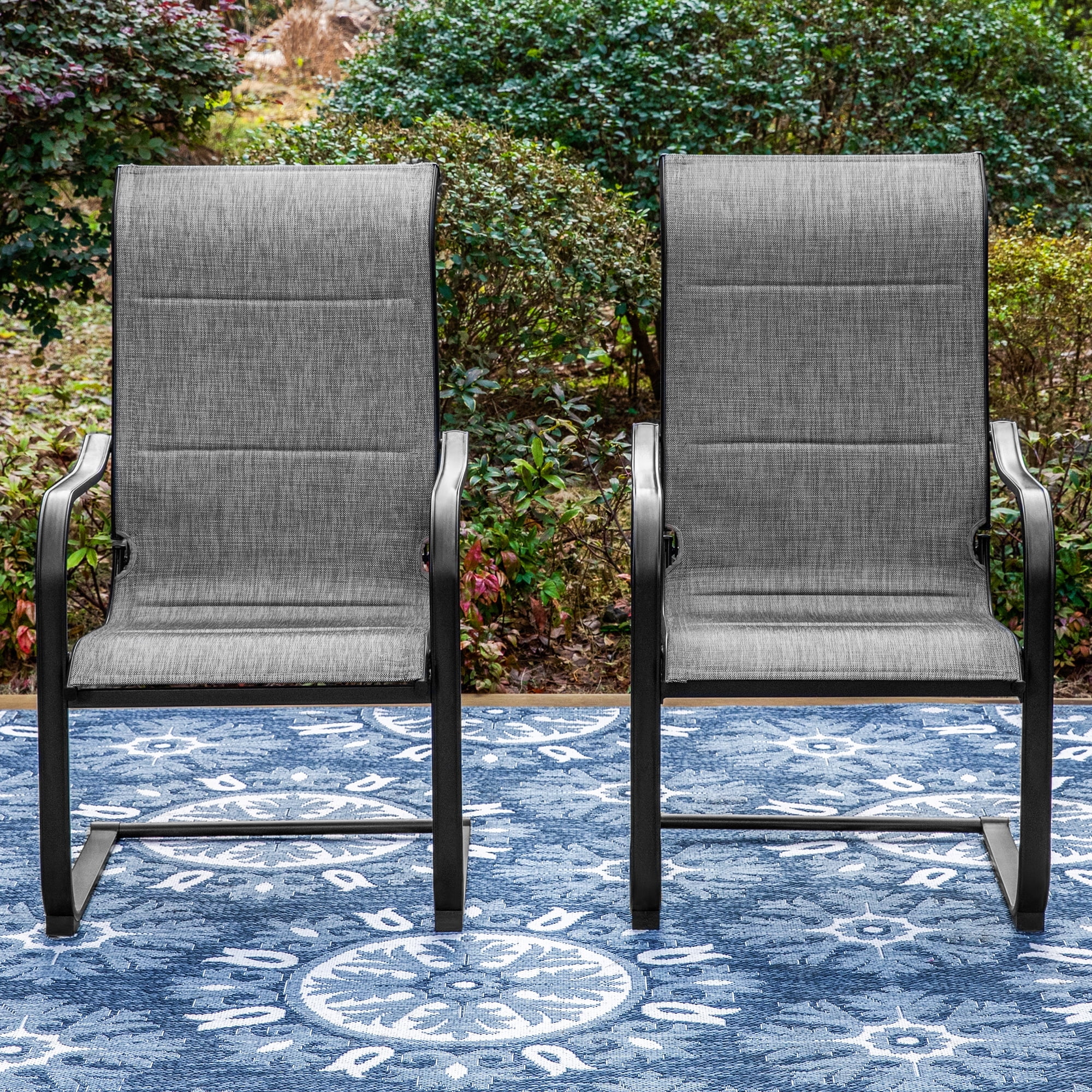 Sling back outdoor dining chairs discount