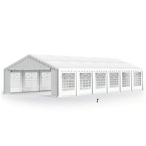 MF Studio 20'X40' Party Tent Outdoor Event Shelter Canopy with 12 Removable Sidewalls, White