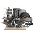 thumbnail image 1 of MF Studio 30 Pieces Cookware & Bakeware Set Granite Nonstick Pots and Pans, Black, 1 of 9