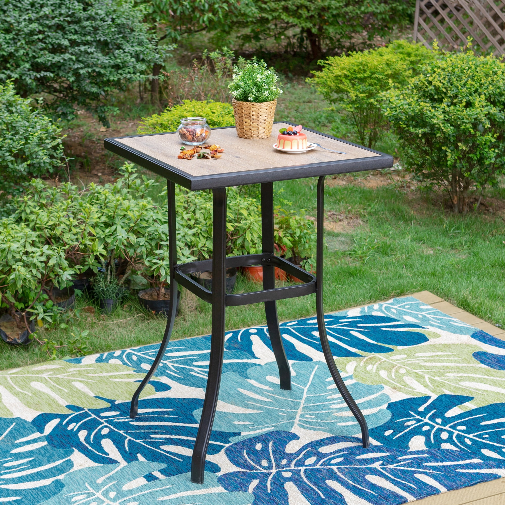 MF Studio 40"H Patio Bar Table,Outdoor Bar Height Dining Table with