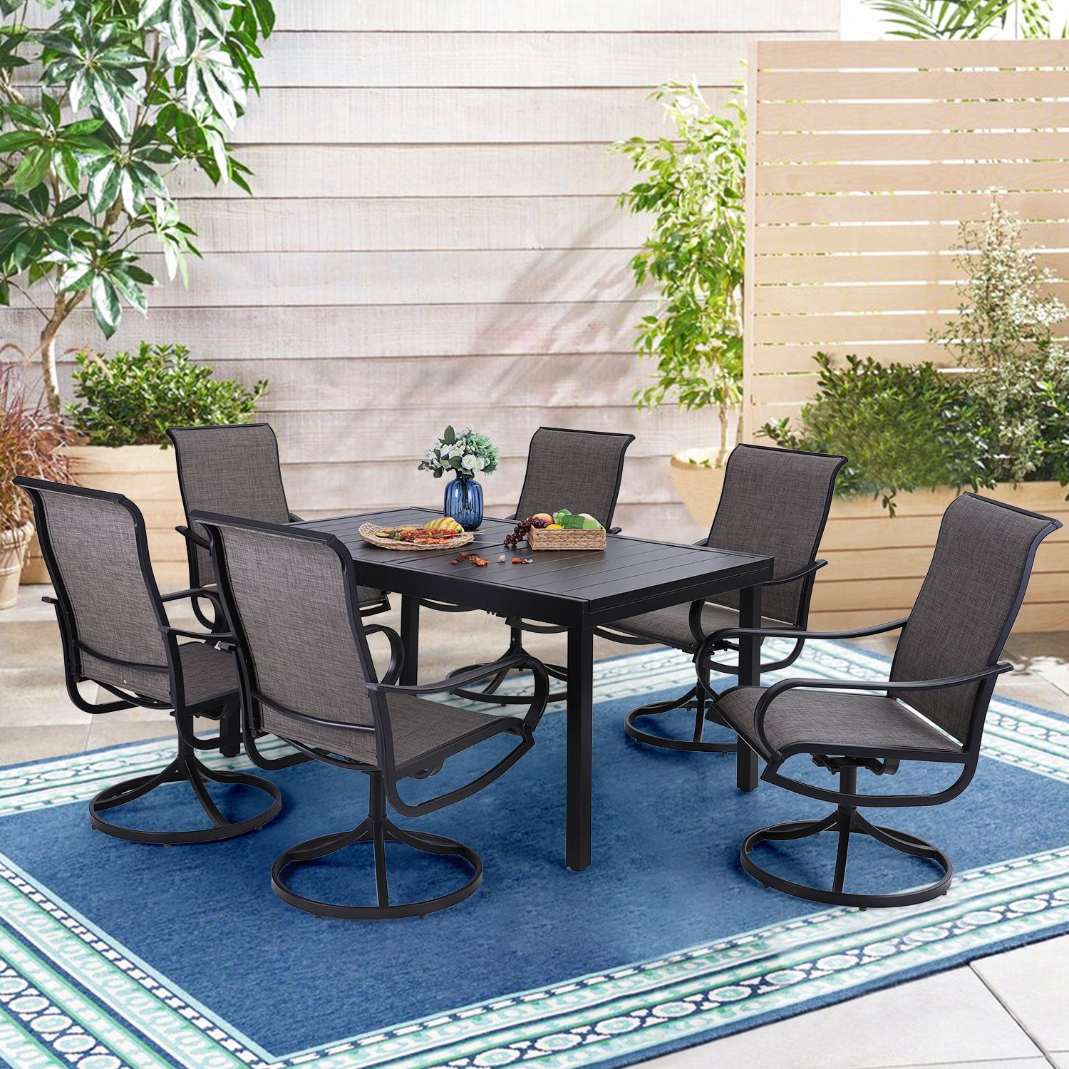 6 piece online metal patio set