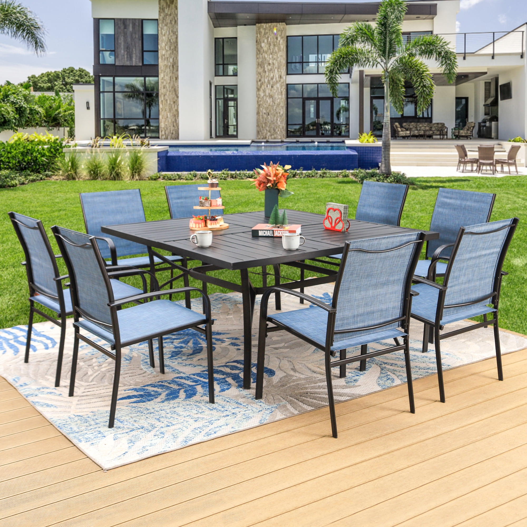 Square patio table for 8 outlet