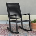 thumbnail image 1 of SUMMIT LIVING Outdoor Rocking Chair with Footrest, High Back Wooden Oversized Adirondack Slat Rocker for Patio,Garden,Lawn,Balcony, Black, 1 of 7