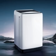 SUMMIT LIVING Compact Washing Machine, LED Display 10 Wash Programs 6 Water Levels 3 Water Temperatures, 1 Cu.ft Top-Load Compact Washer Machine for Apartment, Dorm
