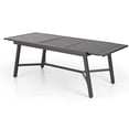 thumbnail image 1 of MF Studio Outdoor Expandable Dining Table, All Weather Metal Steel, Accommodate to 8 Person, Black, 1 of 9
