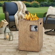 MF Studio Outdoor Patio Propane Gas Fire Pit with Wood Texture & CSA Certificated 30,000 BTU