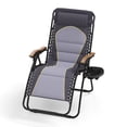 thumbnail image 1 of SUMMIT LIVING Oversized Padded Zero Gravity Chair Folding Lounge Recliners with Cup Holder,Dark Grey, 1 of 14