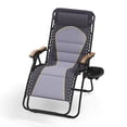 thumbnail image 1 of MF Studio Oversized Padded Zero Gravity Chair Folding Lounge Recliners with Cup Holder,Dark Grey, 1 of 14