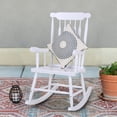 thumbnail image 1 of SUMMIT LIVING Patio Rocking Chairs Solid Wood Porch Rocker with PU Painting, White, 1PC, 1 of 5