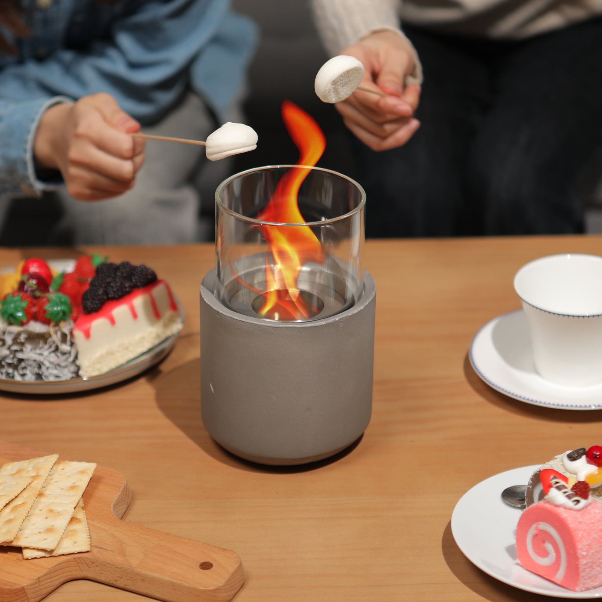 MF Studio Tabletop Fire Bowl Portable Gas Fire Heater CleanBurning