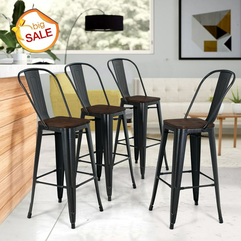 Industrial bar stools set of 4 store