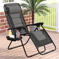 thumbnail image 1 of MF Studio Zero Gravity Padded Chair Folding Outdoor Patio Recliner with Adjustable Headrest and Cup Holder,Gray, 1 of 11