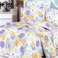 thumbnail image 1 of MF01002-KING Purple Orange Flowers 4 Piece King Duvet Cover Set, 1 of 1