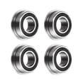 thumbnail image 1 of MF105-2RS Flanged Ball Bearing, 5x10x4mm Chrome Steel Double Sealed ABEC1 Flange Bearings,4 Pack, 1 of 5