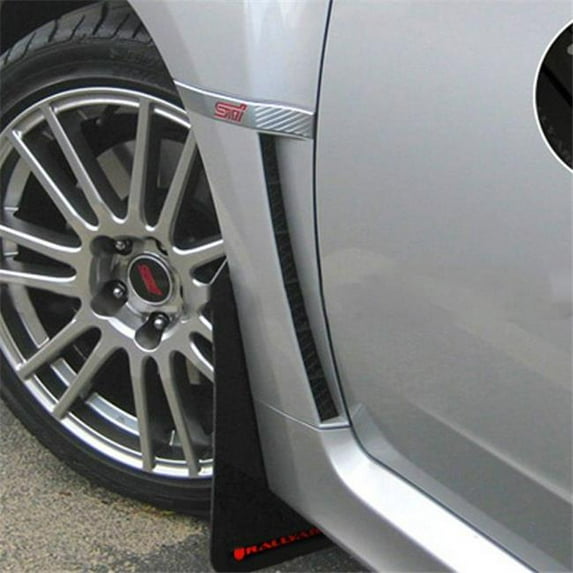 MF19-UR-BLK-RD 11 Plus STI & WRX Sedan Only UR Black Mud Flap with Red Logo